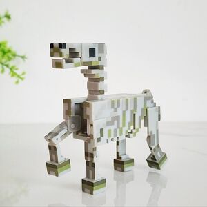 🐎🦴Minecraft Skeleton Horse 3.5” Articulated Figure Pixel Block Toy